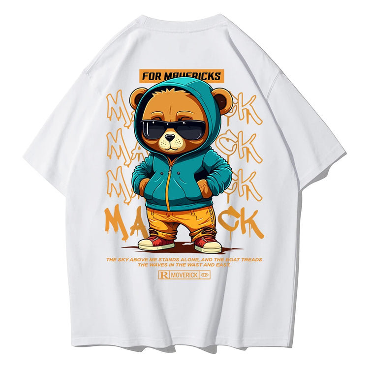 Cotton Fashion Bear Pattern Printed Men&
