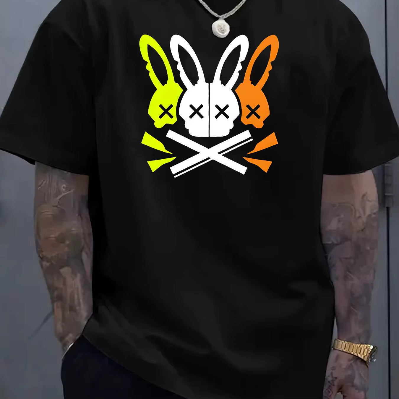 Bunny Skull Graphic T-Shirt
