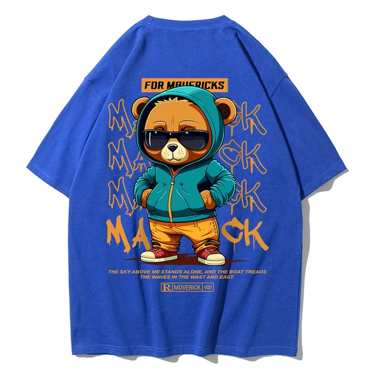 Cotton Fashion Bear Pattern Printed Men&