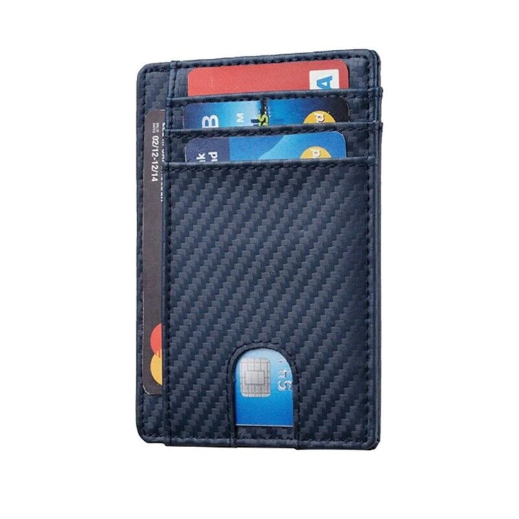 Mens Leather Slim Wallet Credit Card Holder RFID Blocking PU