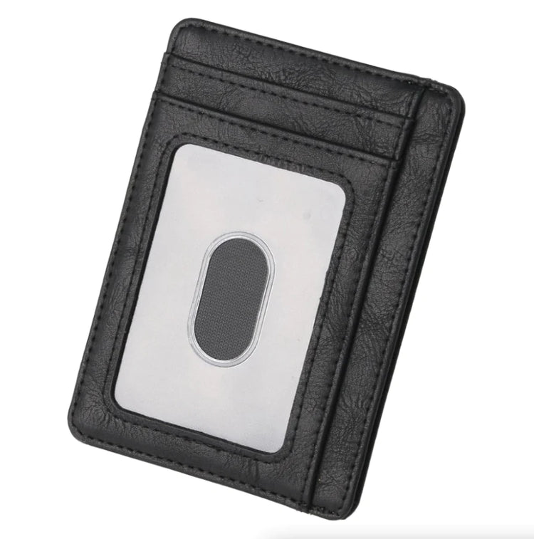 Mens Leather Slim Wallet Credit Card Holder RFID Blocking PU