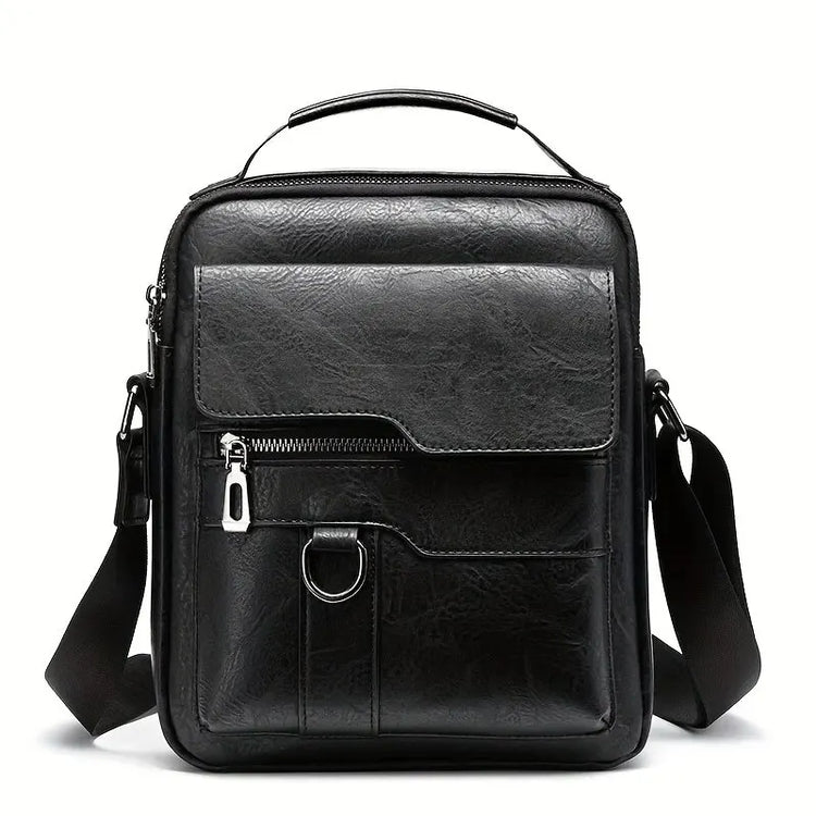 Men’s Vintage-Style Multi-Pocket Crossbody Shoulder Bag