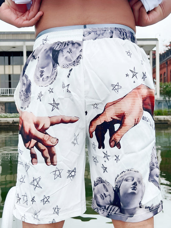 Luxury Sculpture Graphic Athletic Shorts