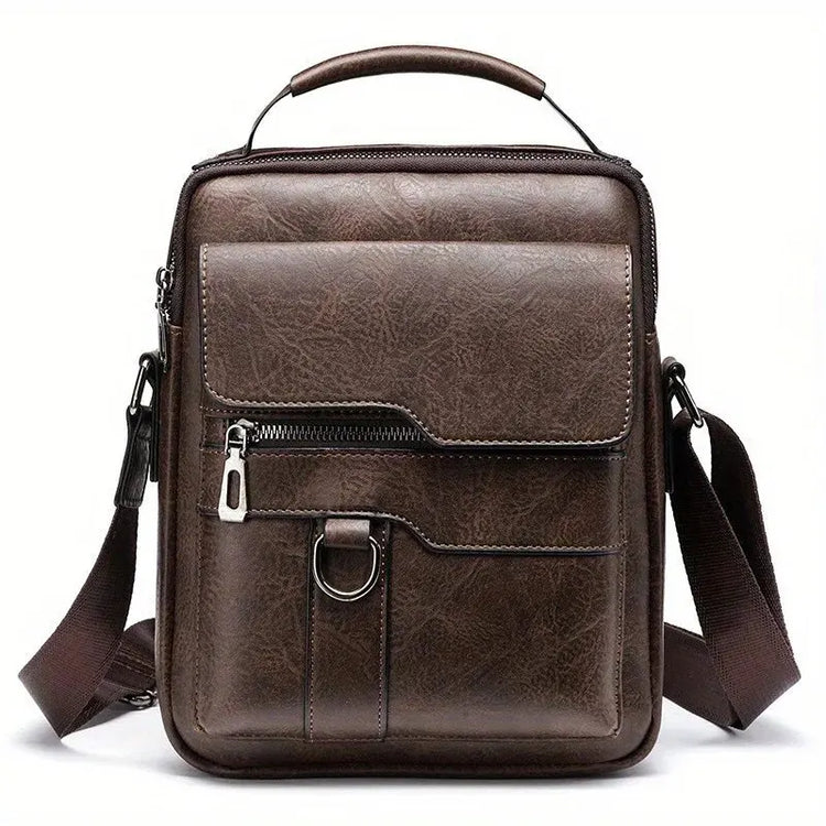 Men’s Vintage-Style Multi-Pocket Crossbody Shoulder Bag
