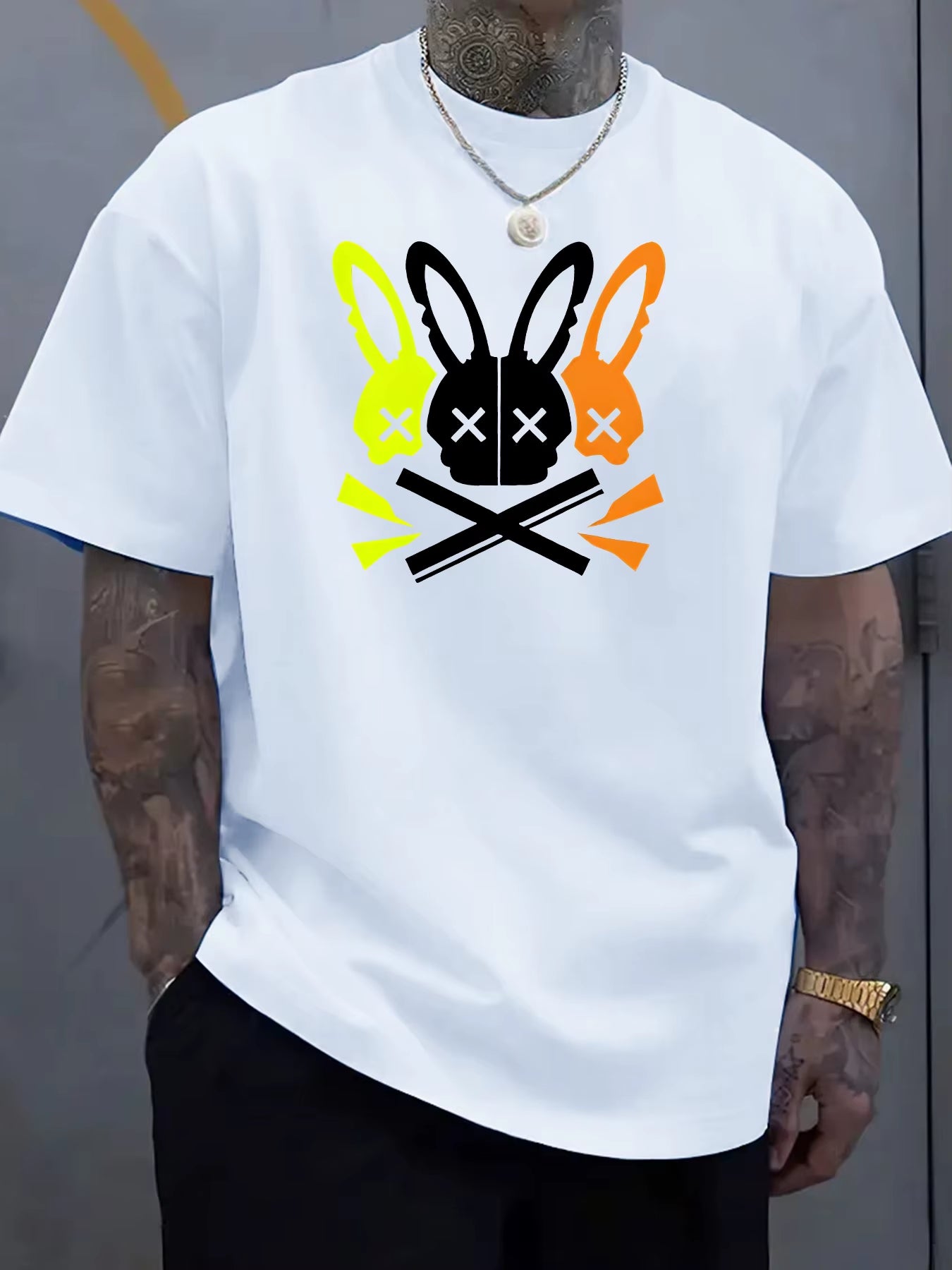 Bunny Skull Graphic T-Shirt