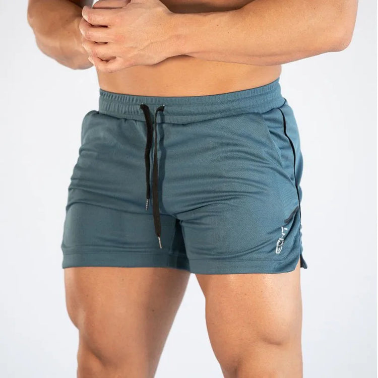Mens Gym Training Shorts Men Sports Casual Clothing Fitness Workout Running Grid Quick-Drying Compression Shorts Athletics