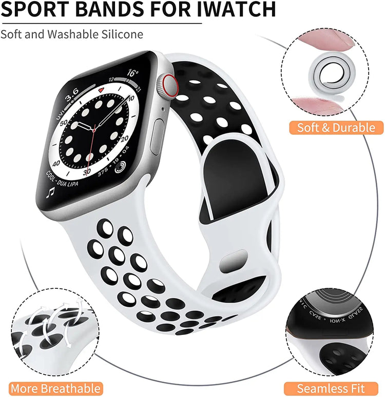 Apple Watch Silicone Adjustable Breathable Band