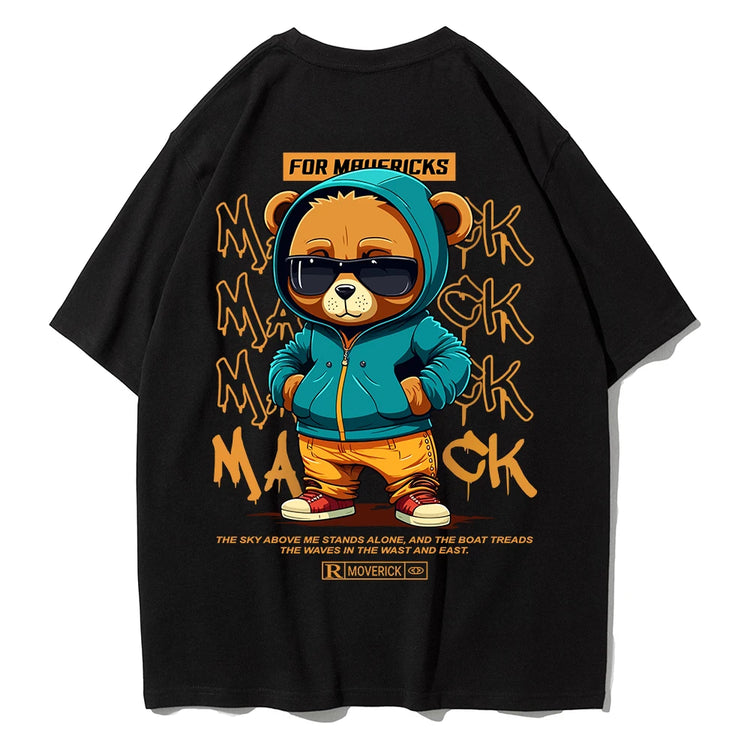 Cotton Fashion Bear Pattern Printed Men&