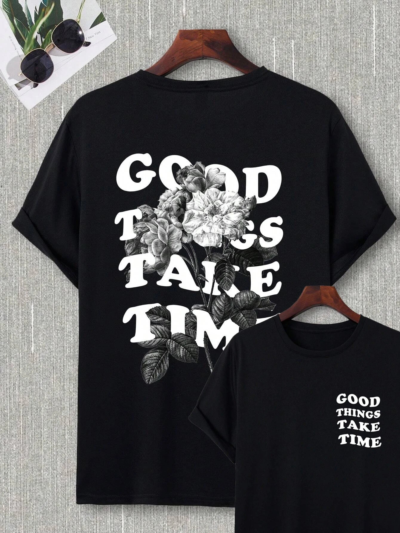 Good Things Take Time Men Cotton T-Shirt Luxury