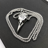 Crow Head Necklace Men&
