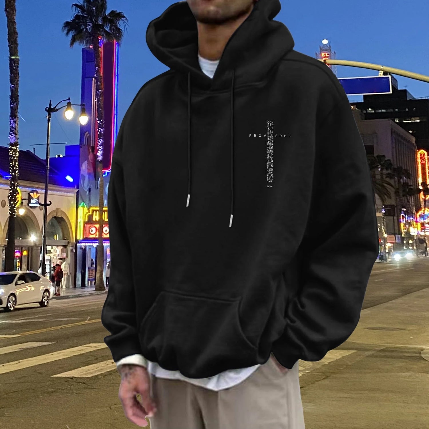 Proverbs 3:5-6 Inspirational Oversized Hoodie