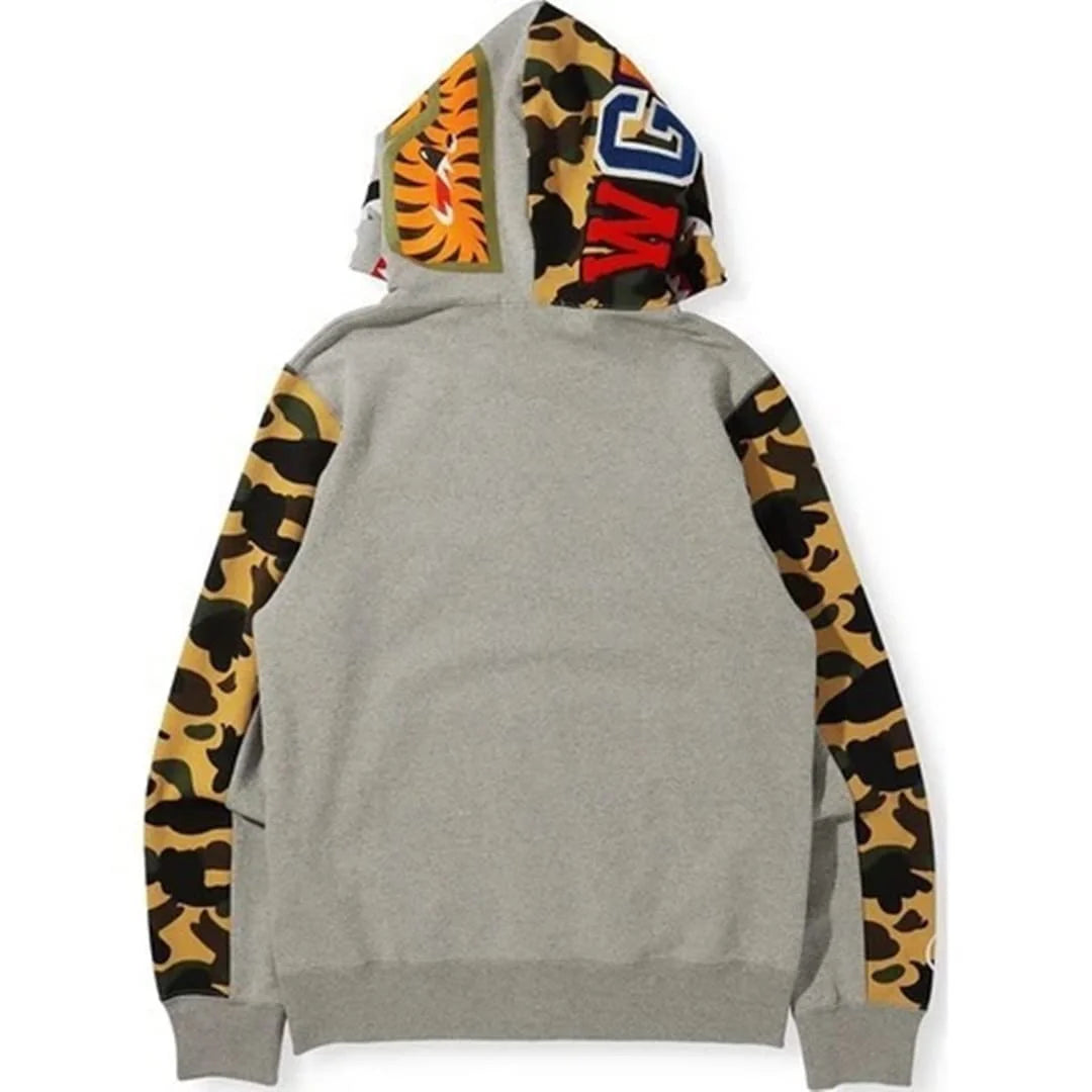 BAPE Hoodie BAPE Hooded Sweatshirt Shark Camo Hoodie Shark Mouth Jacket Full Zipper Embroidery Fun Casual Sports Hoodie for Men Women