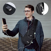 Men’s Waterproof Multi-Pocket Crossbody Sling Bag