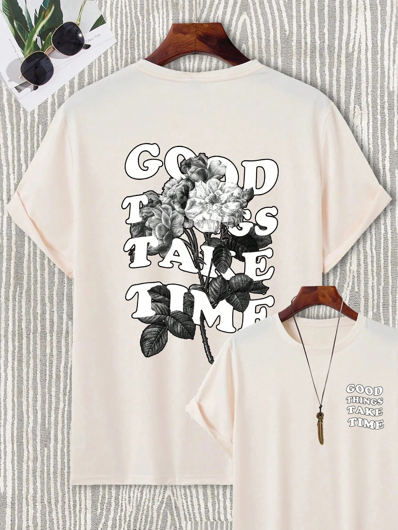 Good Things Take Time Men Cotton T-Shirt Luxury