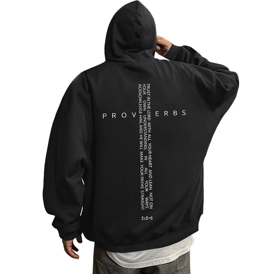 Proverbs 3:5-6 Inspirational Oversized Hoodie
