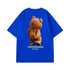 New American Retro Spoof Fun Bear Quality Printed Short-Sleeved T-Shirt Men&