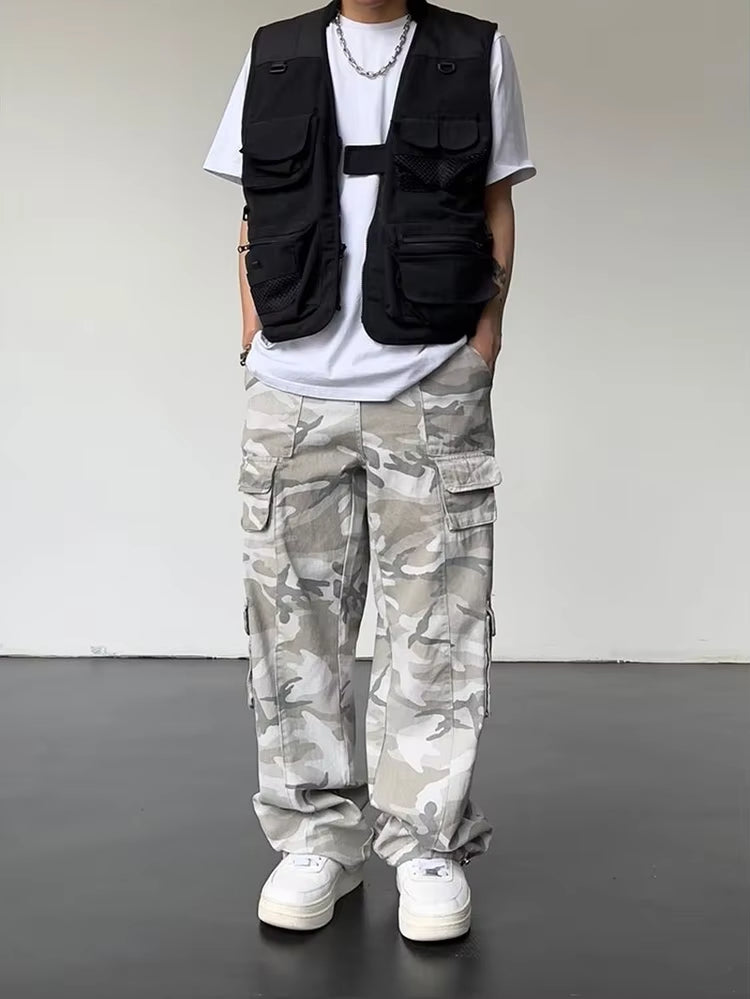 Male Trousers Camouflage Straight Men&