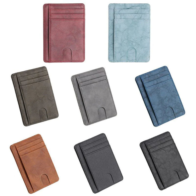 Mens Leather Slim Wallet Credit Card Holder RFID Blocking PU