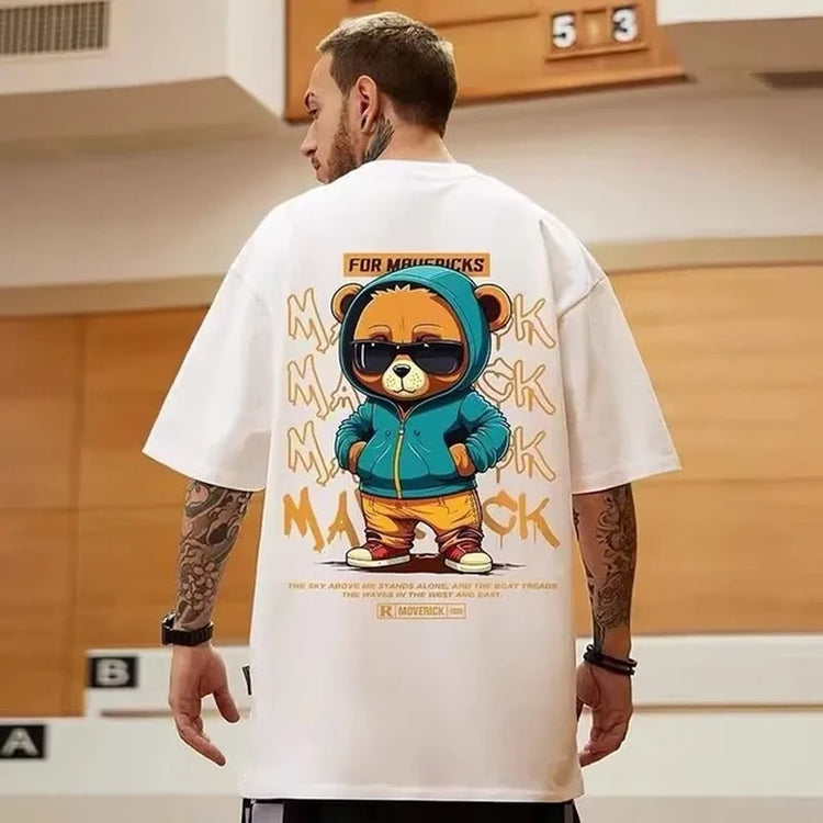 Cotton Fashion Bear Pattern Printed Men&