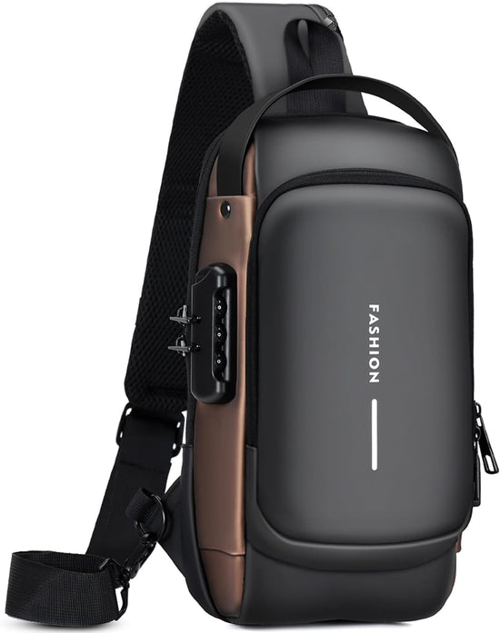 Men’s Sling Classic Crossbody Shoulder Bag With Charging Port