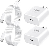 USB-Type C Charging Block and Cable (2 Pack)
