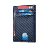 Mens Leather Slim Wallet Credit Card Holder RFID Blocking PU