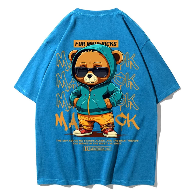 Cotton Fashion Bear Pattern Printed Men&