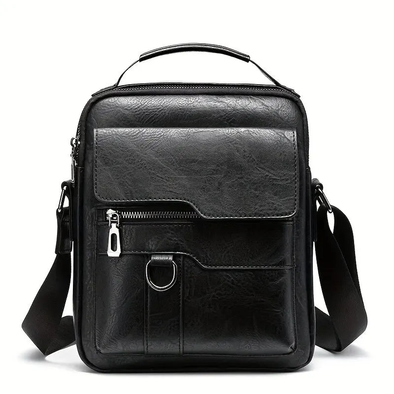 Men’s Vintage-Style Multi-Pocket Crossbody Shoulder Bag