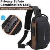 Men’s Sling Classic Crossbody Shoulder Bag With Charging Port