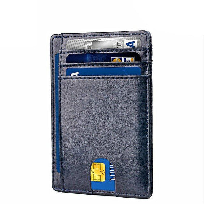 Mens Leather Slim Wallet Credit Card Holder RFID Blocking PU