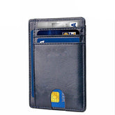 Mens Leather Slim Wallet Credit Card Holder RFID Blocking PU