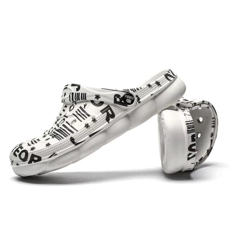 2022 Mens Sandals Womens Mules Summer Non-Slip New Hole Shoes Clogs EVA Garden Shoes Girl Boy Female Beach Flat Male Slippers