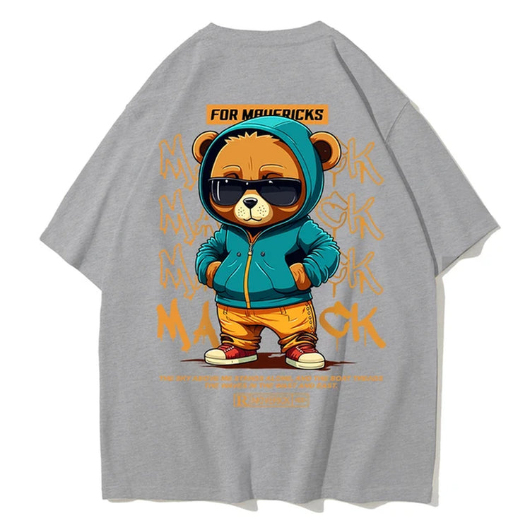 Cotton Fashion Bear Pattern Printed Men&