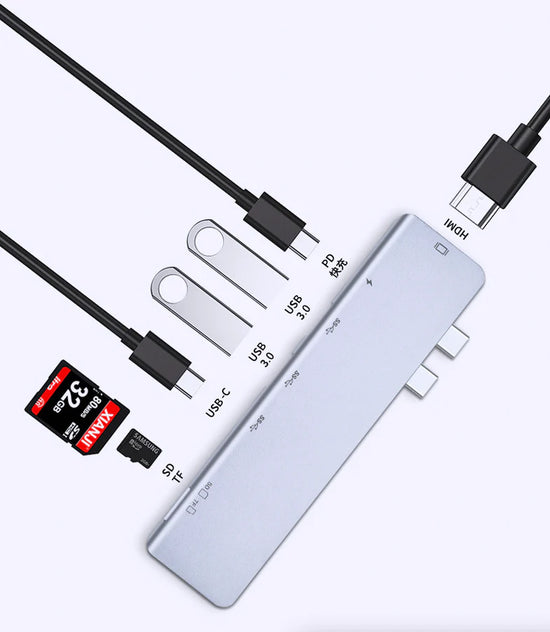 Multiport USB-C Hub Type C to USB 3.0 4K HDMI Adapter for Macbook Pro/Air