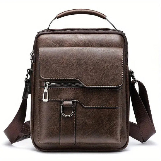Men’s Vintage-Style Multi-Pocket Crossbody Shoulder Bag