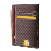 Mens Leather Slim Wallet Credit Card Holder RFID Blocking PU