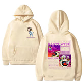 New Kanye West Graduation Bear Graphics Hoodie Men Women Long Sleeve Top Bodywarmer Sweatshirt Unisex Oversized Hood Streetwear