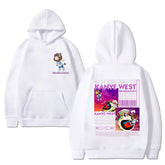 New Kanye West Graduation Bear Graphics Hoodie Men Women Long Sleeve Top Bodywarmer Sweatshirt Unisex Oversized Hood Streetwear