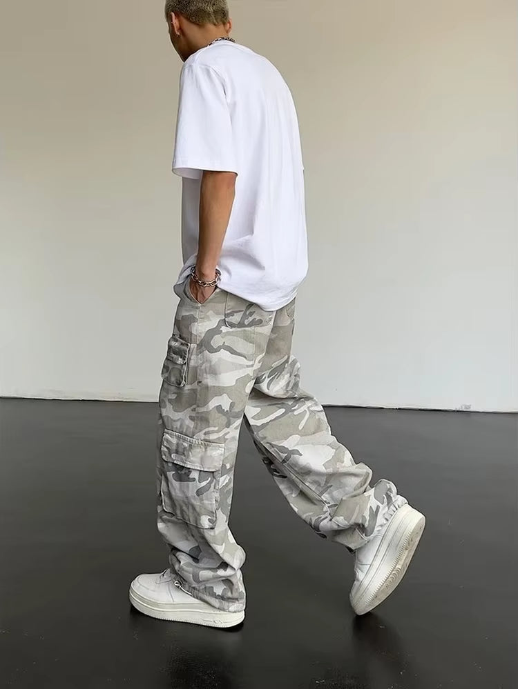 Male Trousers Camouflage Straight Men&