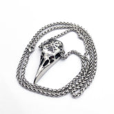 Crow Head Necklace Men&