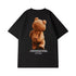 New American Retro Spoof Fun Bear Quality Printed Short-Sleeved T-Shirt Men&