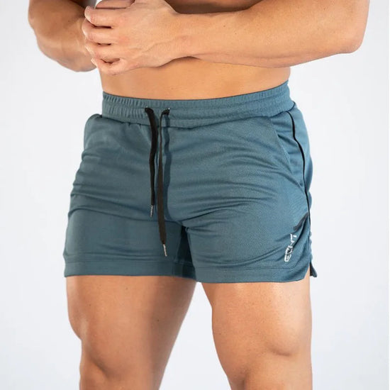 Mens Gym Training Shorts Men Sports Casual Clothing Fitness Workout Running Grid Quick-Drying Compression Shorts Athletics