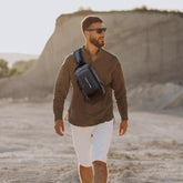 Men’s Sling Classic Crossbody Shoulder Bag With Charging Port