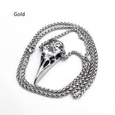 Crow Head Necklace Men&