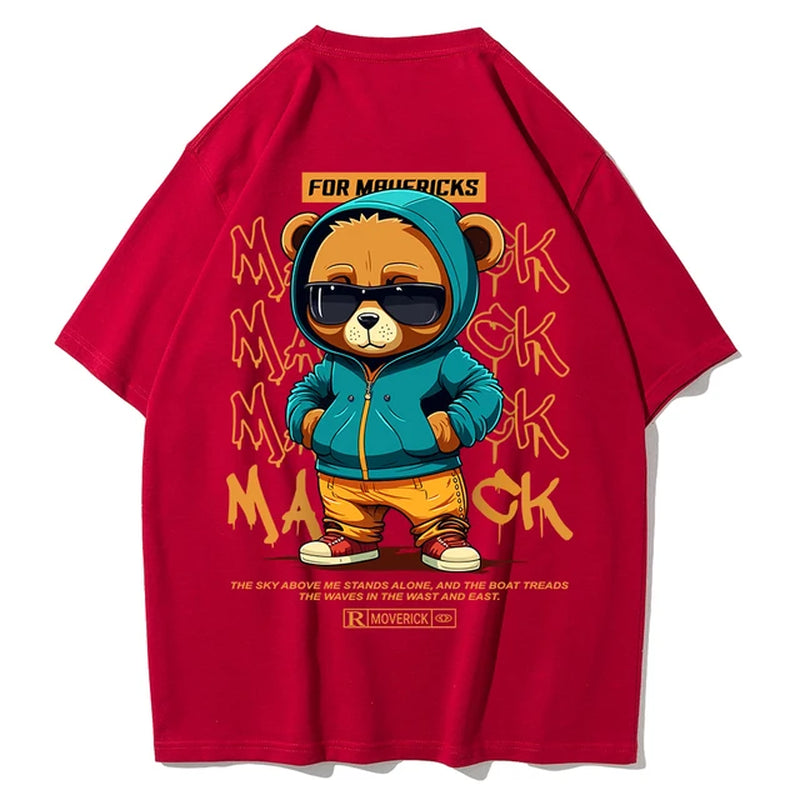 Cotton Fashion Bear Pattern Printed Men&