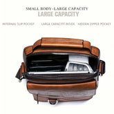 Men’s Vintage-Style Multi-Pocket Crossbody Shoulder Bag