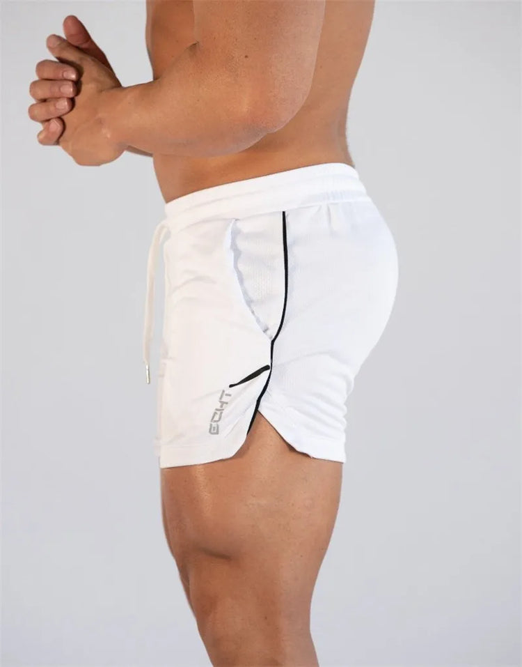 Mens Gym Training Shorts Men Sports Casual Clothing Fitness Workout Running Grid Quick-Drying Compression Shorts Athletics