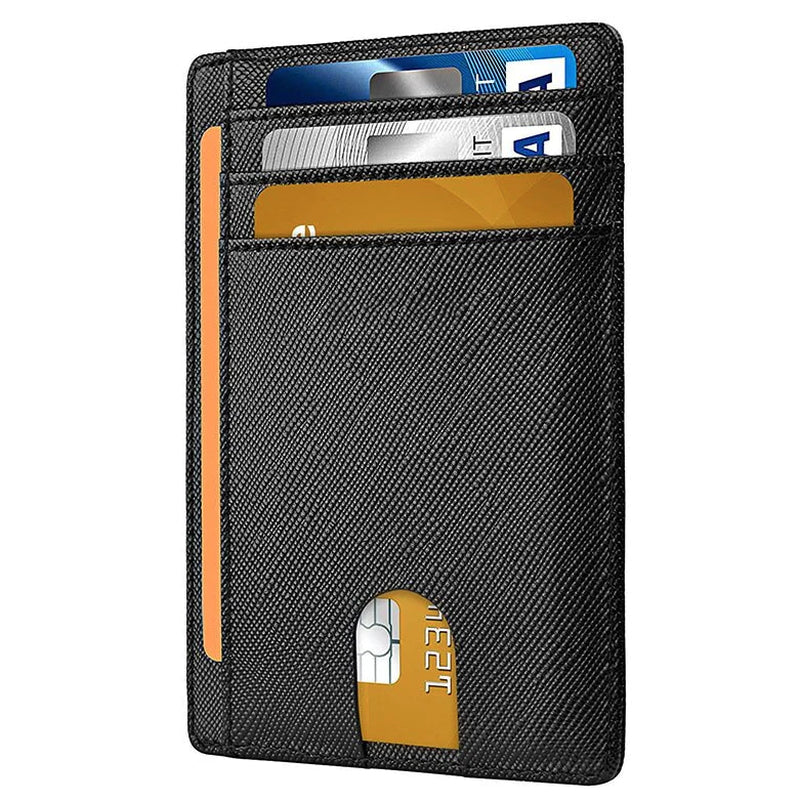 Mens Leather Slim Wallet Credit Card Holder RFID Blocking PU